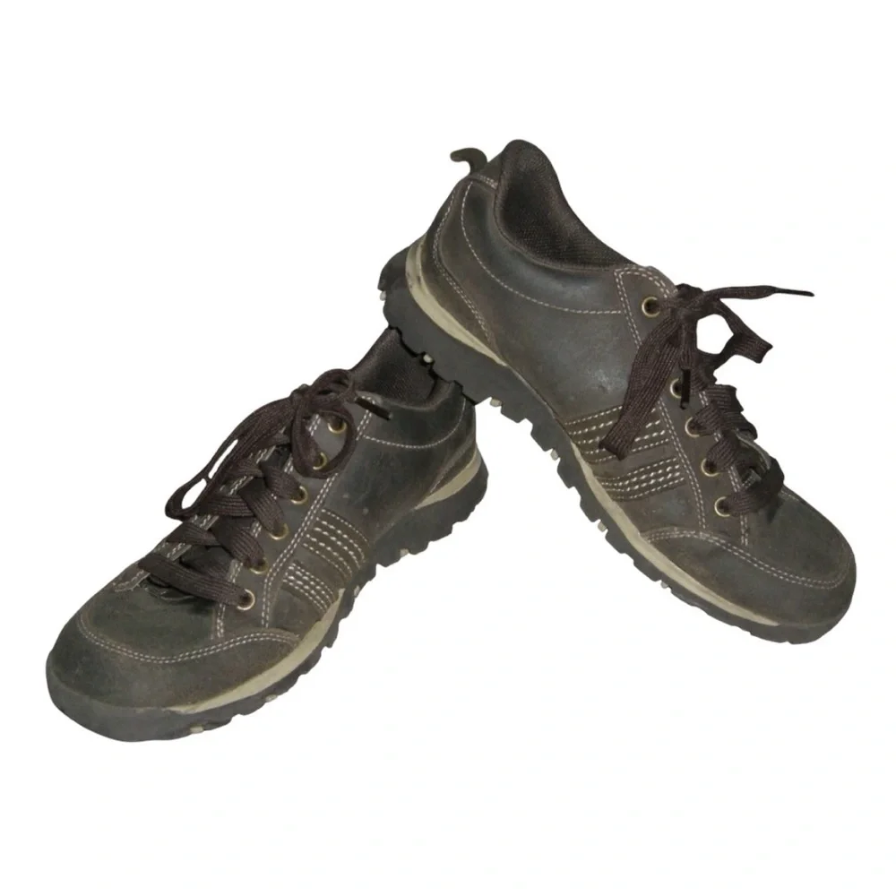 Skechers Sneakers Vintage y2k Brown Leather Chunky Utility Trail Lug Oxford 90's